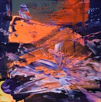 Abstrakce IV (oranžová)