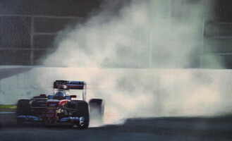 Ferrari in smoke